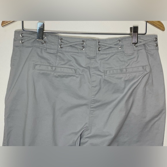 Nautica Gray Chinos with X String Belt Line Details Boating Pants Women’s Size 8 - Picture 8 of 11